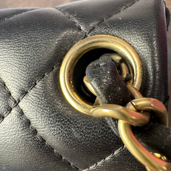 Chanel Black Lambskin Square Mini Flap GHW Authentic CoA - Picture 7 of 11